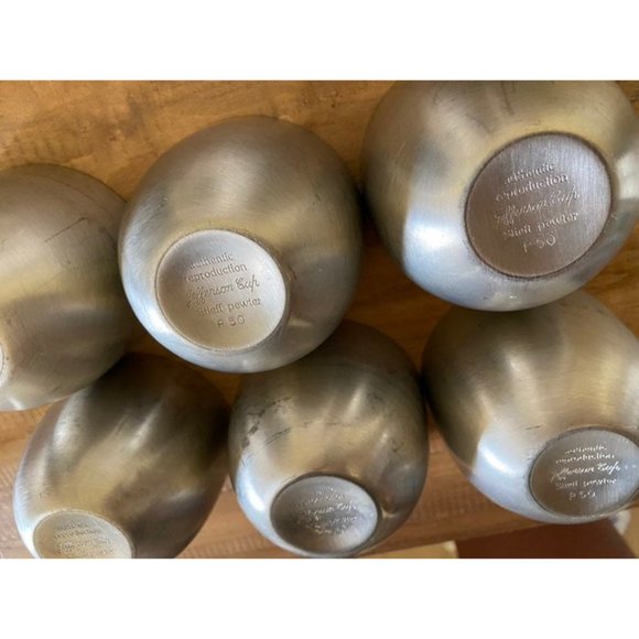 SIX Empire Silver Jefferson Cups in Pewter - Picture 6 of 6